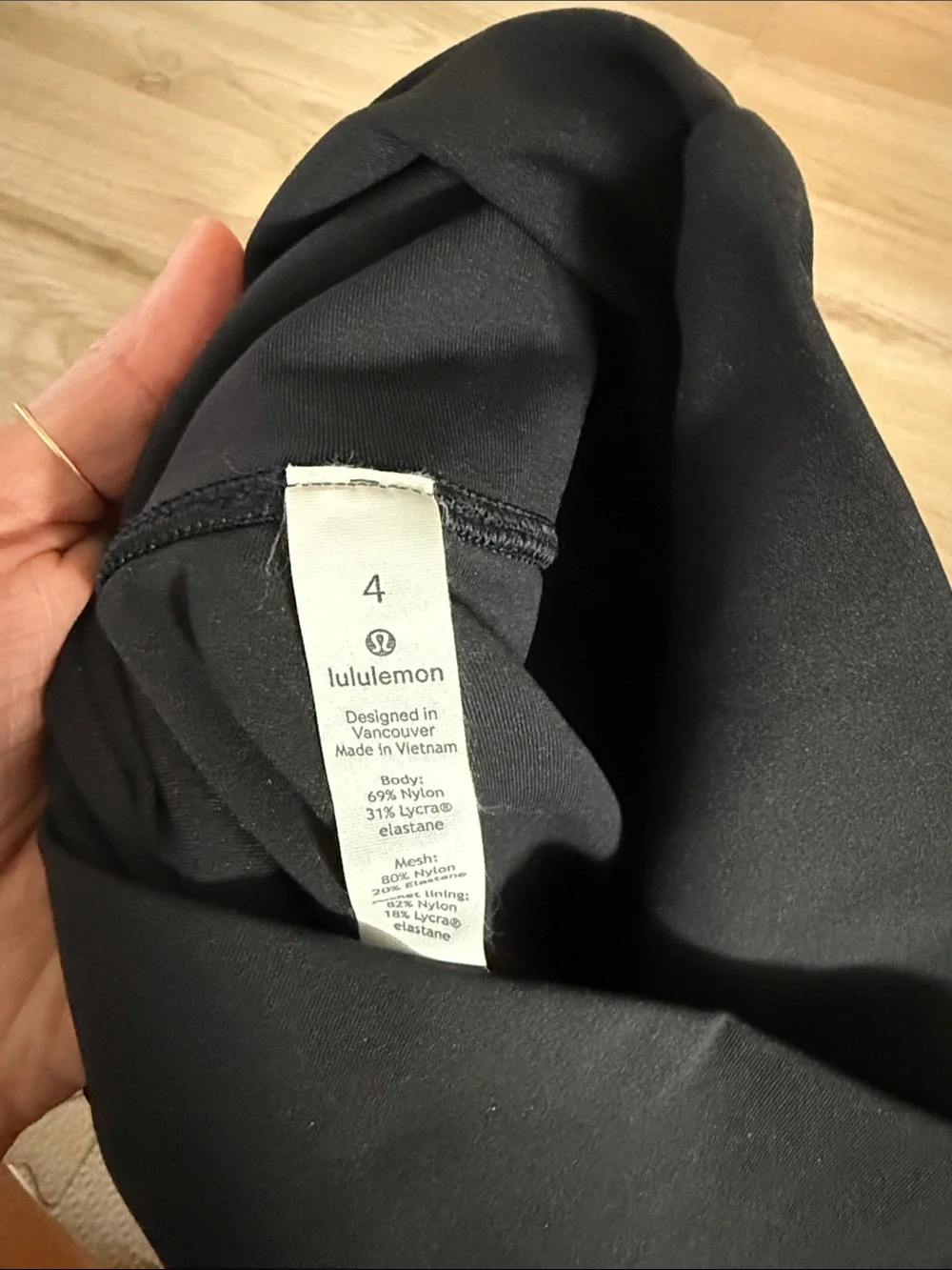lululemon athletica Black High-Waist Leggings with Mesh Panels